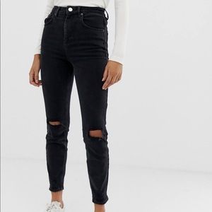 Black ASOS Farleigh high waisted slim mom jeans